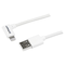 A small tile product image of Startech Angled Lightning to USB 2m Cable - White