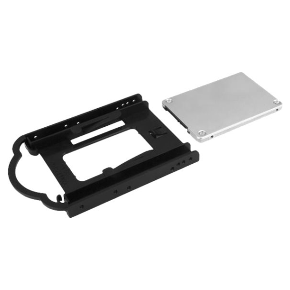 A large main feature product image of Startech 2.5" SSD/HDD Mounting Bracket for 3.5" Drive Bay - Tool-less Installation