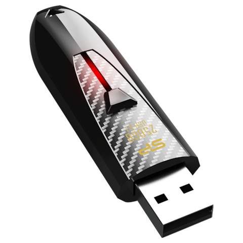 Silicon Power Blaze B25 64GB USB3.1 Flash Drive (Black)