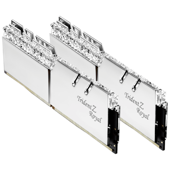 Product image of G.Skill 16GB Kit (2x8GB) DDR4 Trident Z Royal Silver RGB C18 3600Mhz - Click for product page of G.Skill 16GB Kit (2x8GB) DDR4 Trident Z Royal Silver RGB C18 3600Mhz