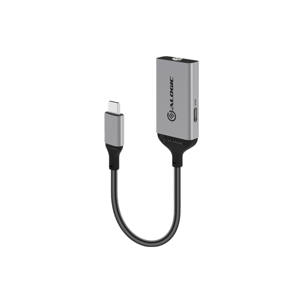 ALOGIC Ultra Combo USB Type-C to 3.5mm Audio & USB Type-C Charging Adapter – 10cm