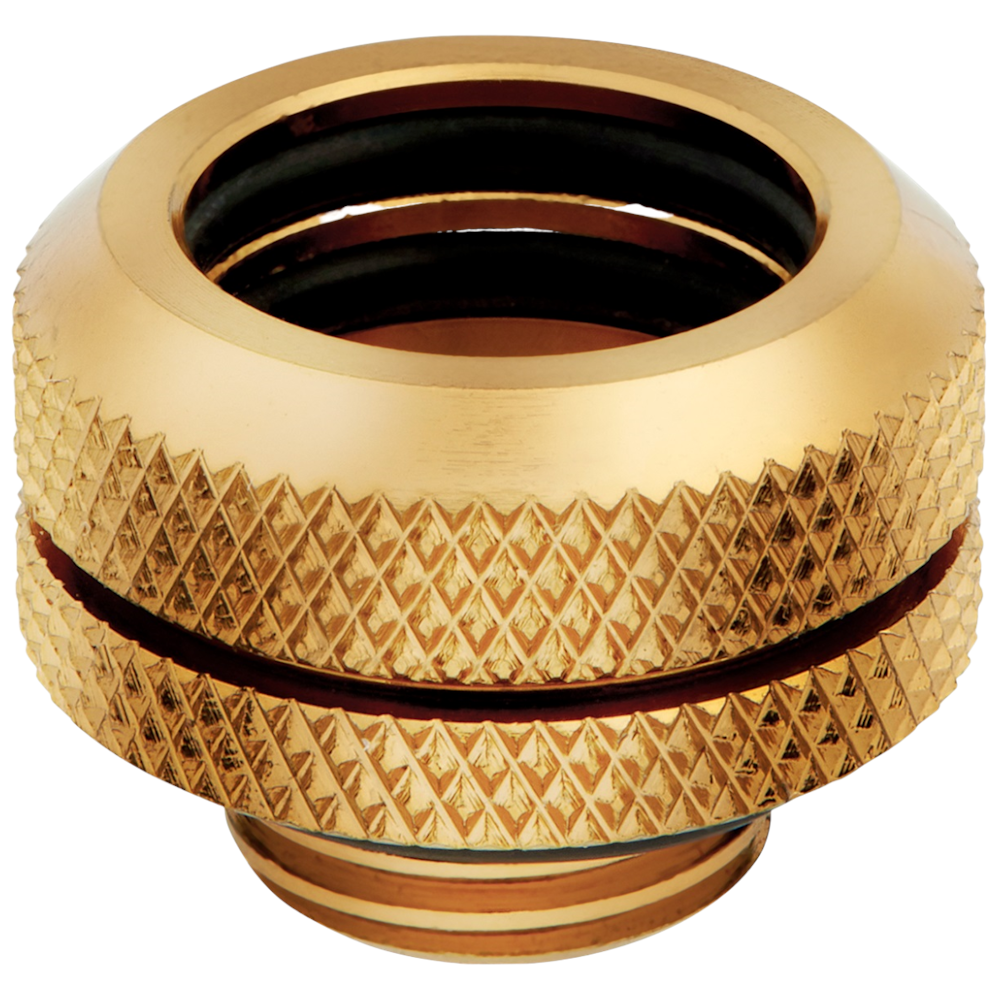Corsair Hydro X Series XF Hardline 14mm OD Fitting Four Pack — Gold