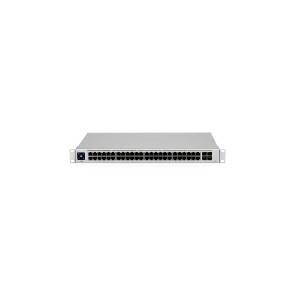 A large main feature product image of Ubiquiti UniFi Gen2 48 Port Gigabit POE Switch