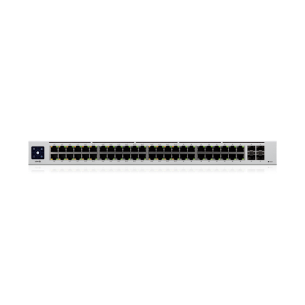 A large main feature product image of Ubiquiti UniFi Gen2 48 Port Gigabit POE Switch