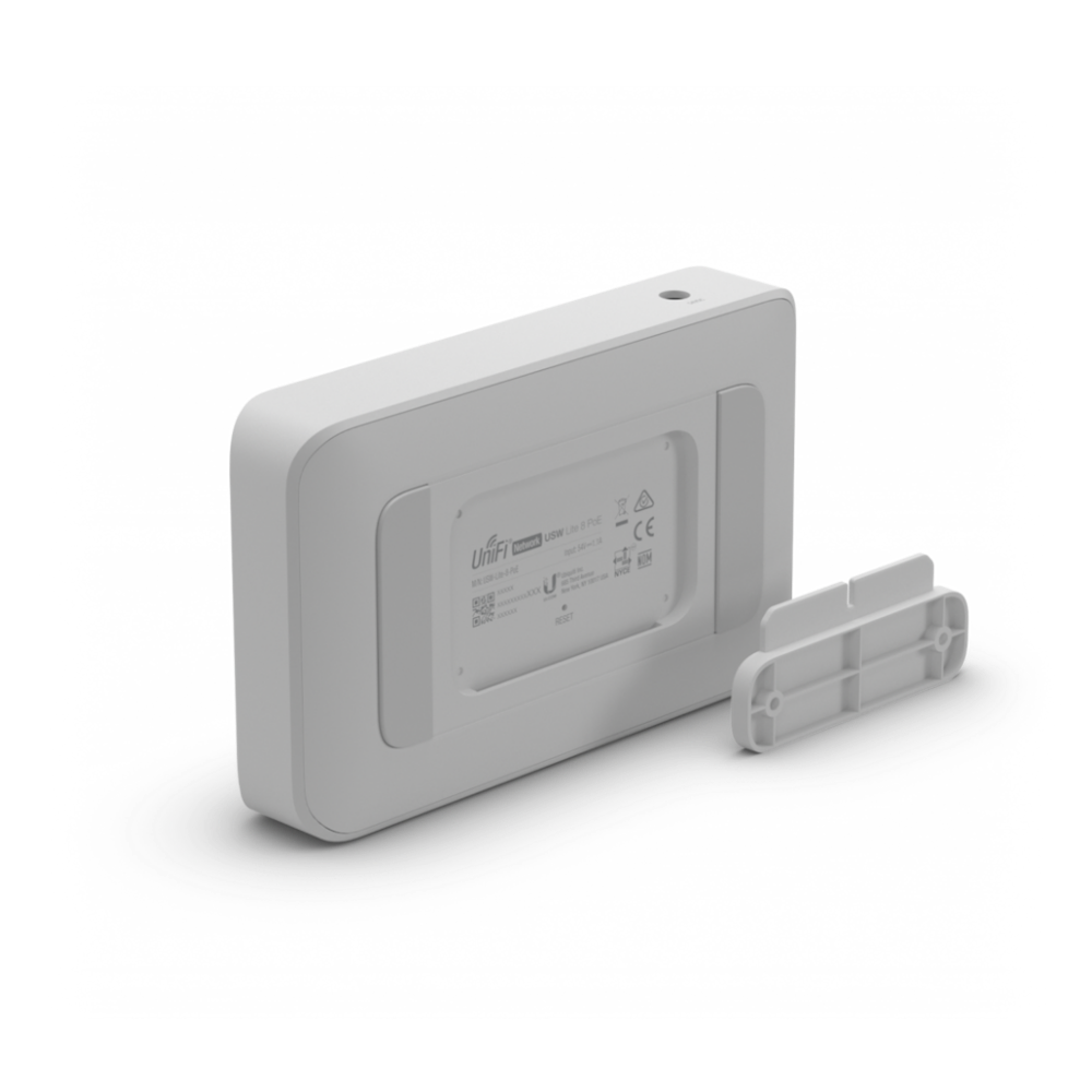A large main feature product image of Ubiquiti UniFi Switch Lite 8 PoE