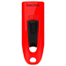 A product image of SanDisk Ultra USB 3.0 Flash Drive 64GB Red