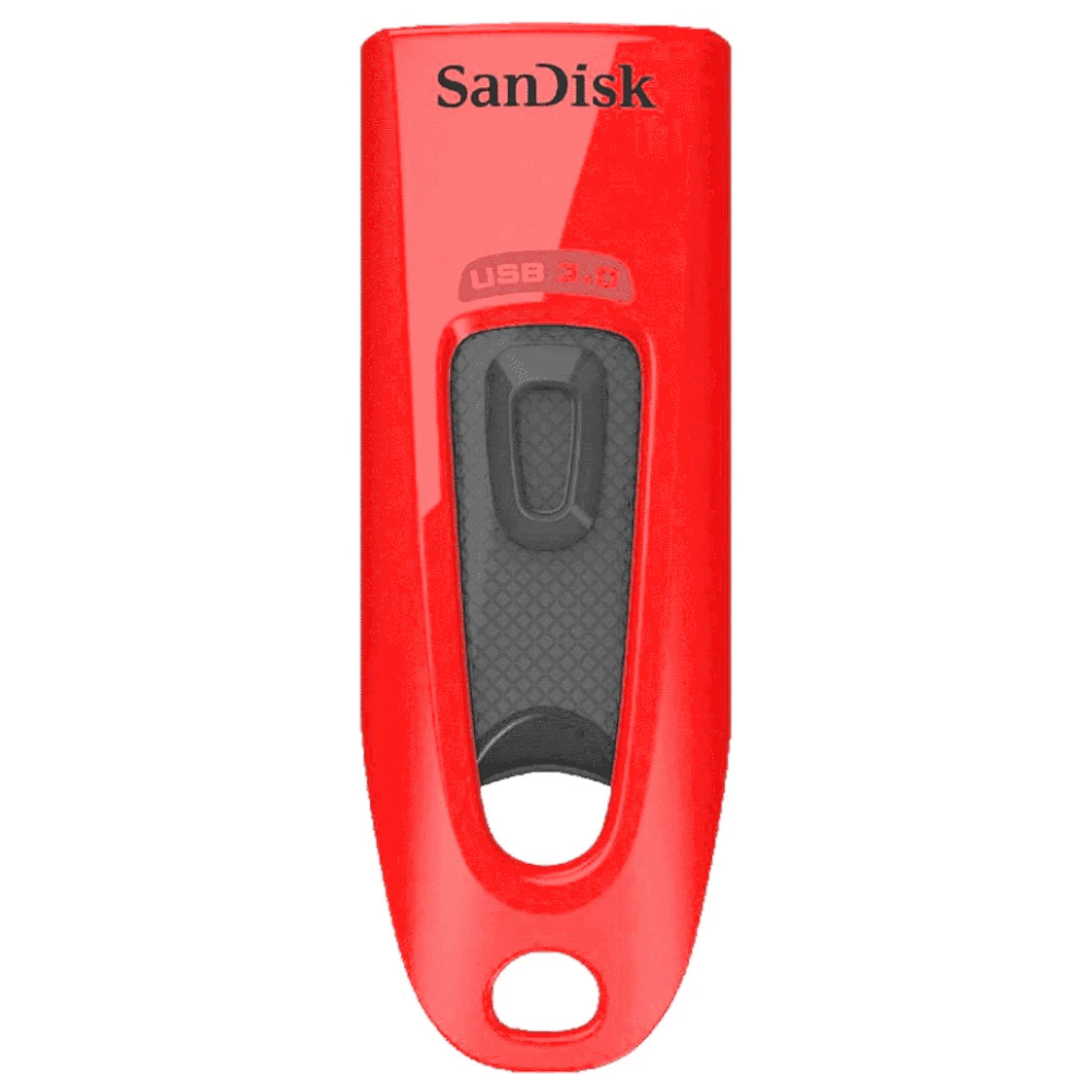 A large main feature product image of SanDisk Ultra USB 3.0 Flash Drive 64GB Red