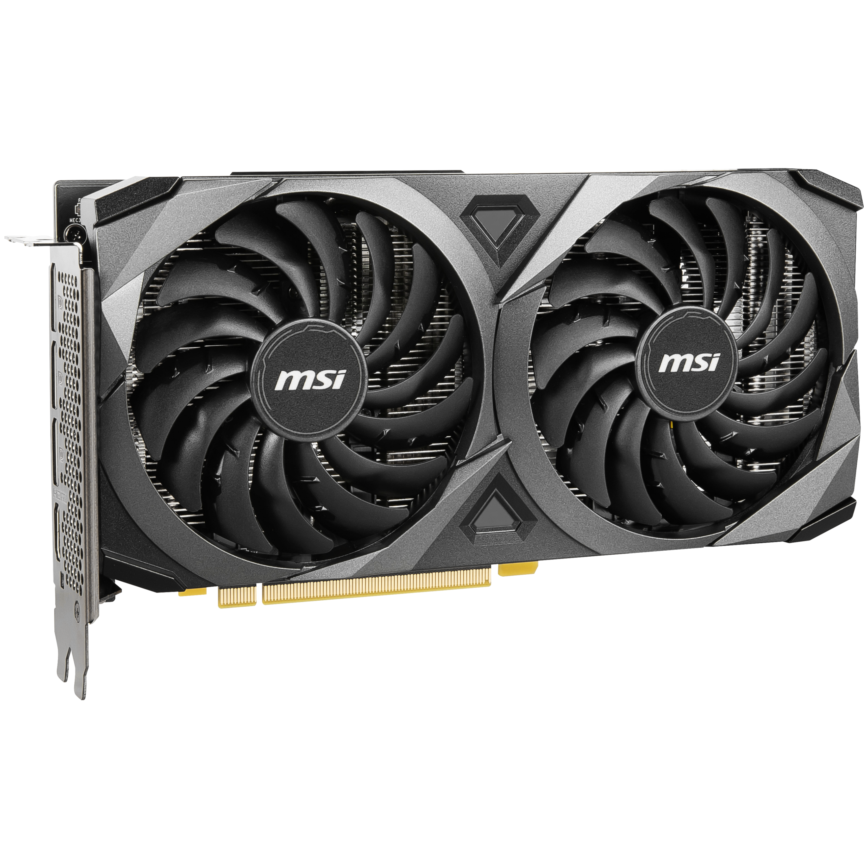 A large main feature product image of MSI GeForce RTX 3060 12GB GDDR6 VENTUS 2X OC