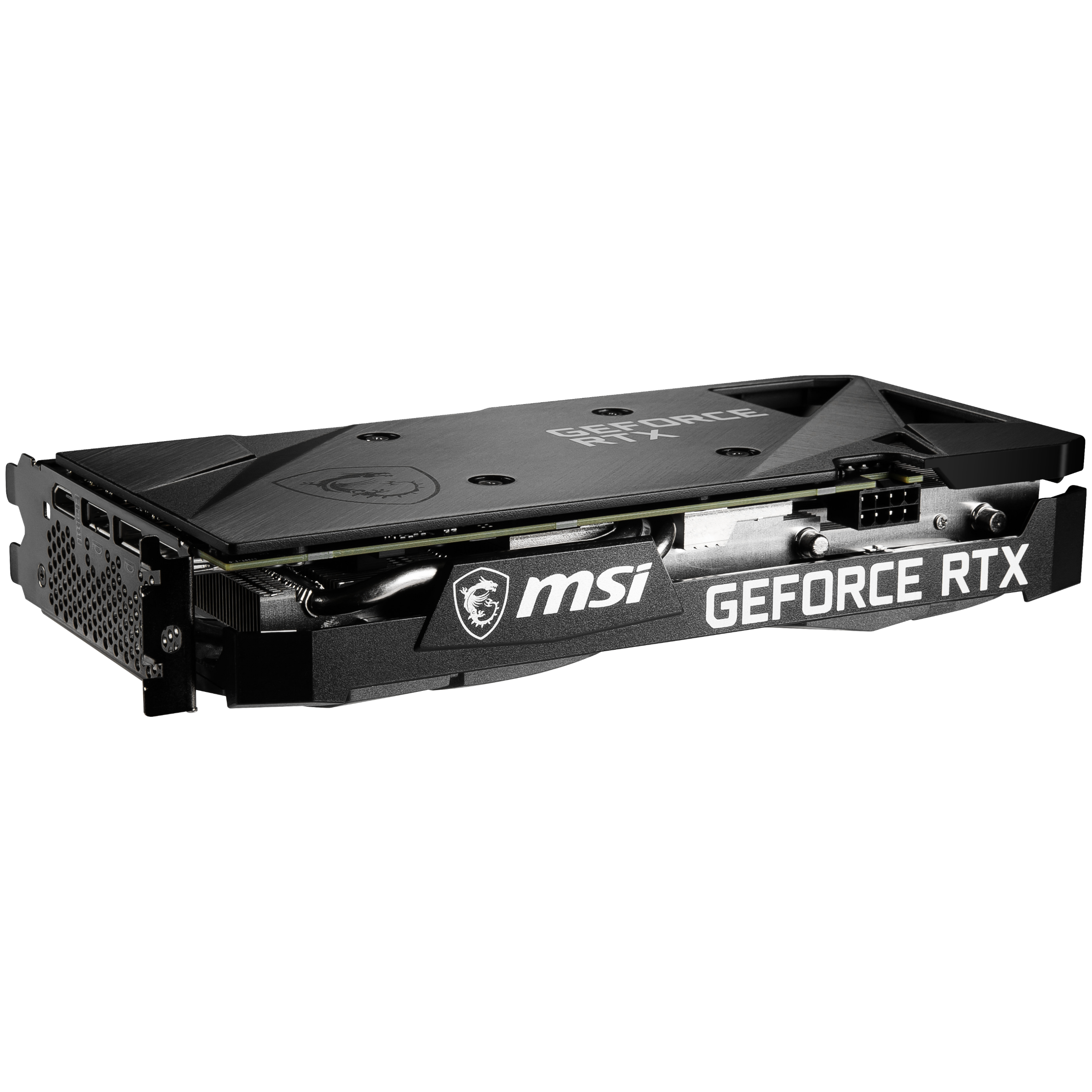 A large main feature product image of MSI GeForce RTX 3060 12GB GDDR6 VENTUS 2X OC