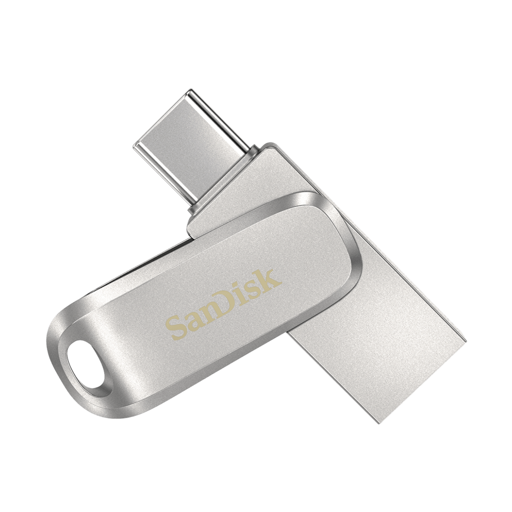 A large main feature product image of SanDisk Ultra Dual Drive Luxe USB Type-C Flash Drive 64GB