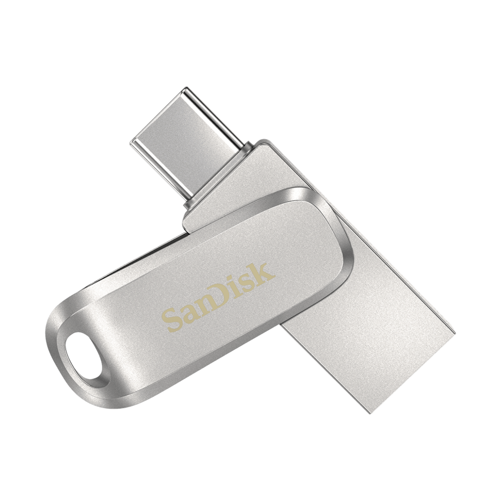 A large main feature product image of SanDisk Ultra Dual Drive Luxe USB Type-C Flash Drive 64GB