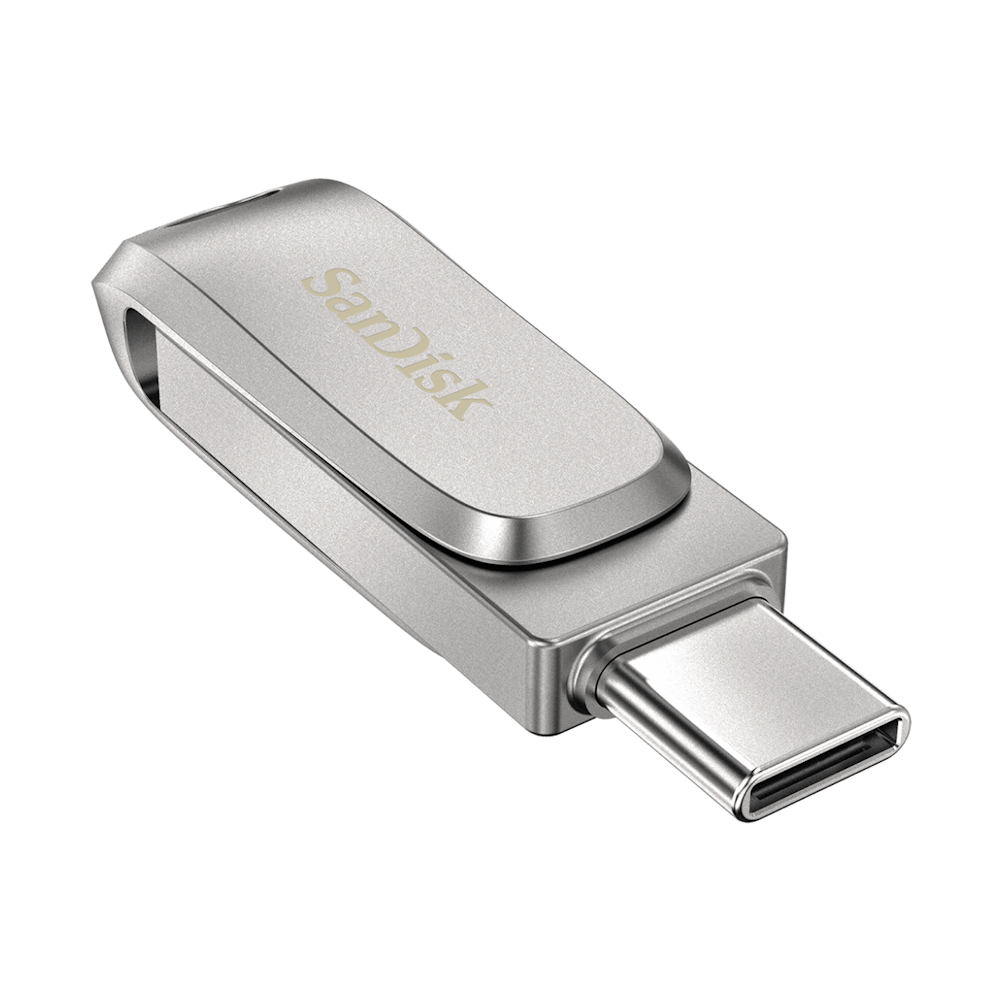 A large main feature product image of SanDisk Ultra Dual Drive Luxe USB Type-C Flash Drive 128GB