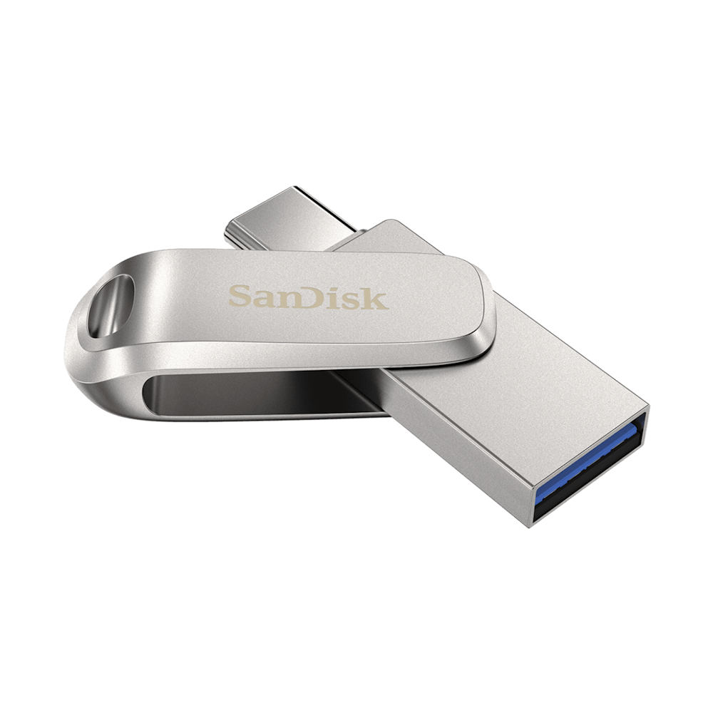 A large main feature product image of SanDisk Ultra Dual Drive Luxe USB Type-C Flash Drive 128GB