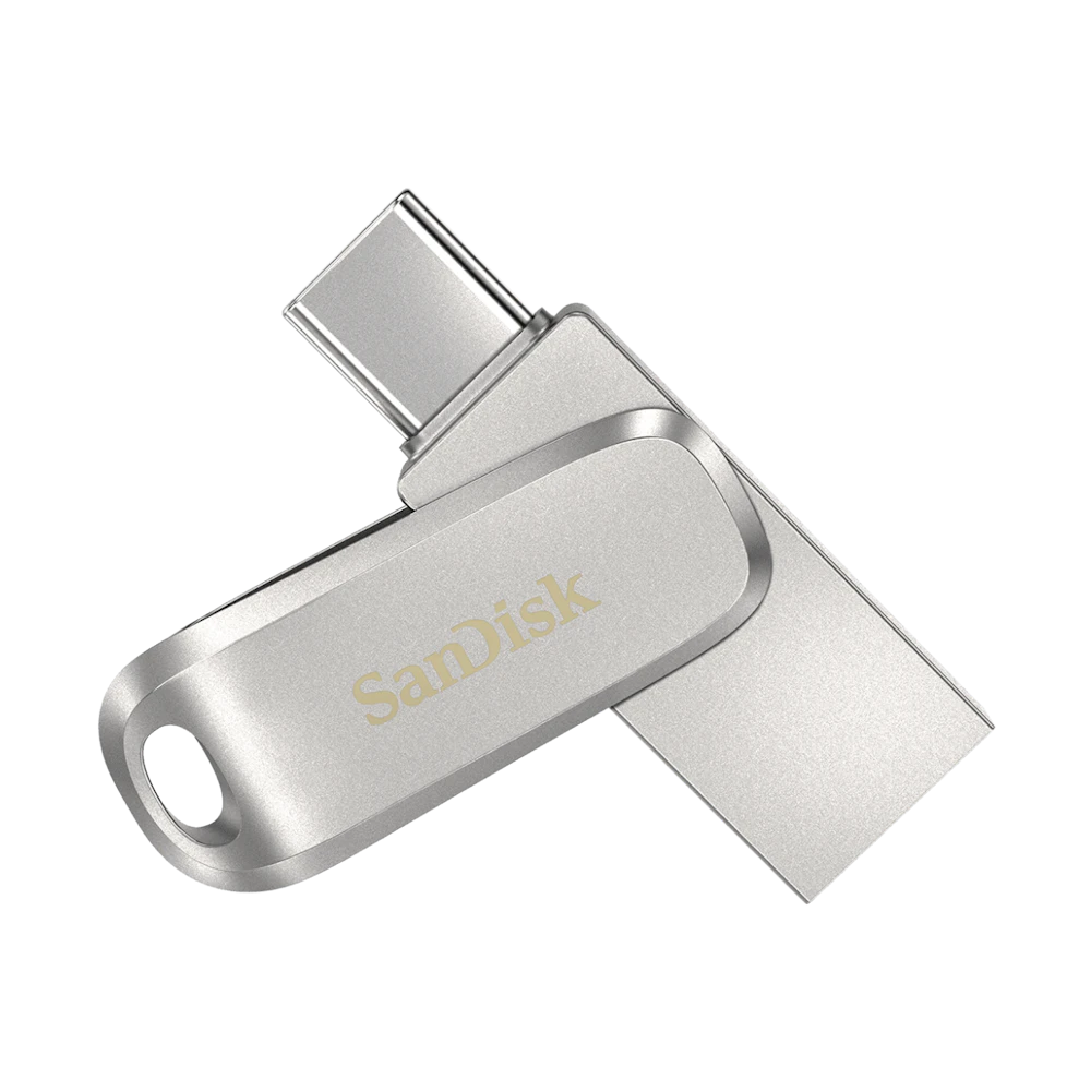A large main feature product image of SanDisk Ultra Dual Drive Luxe USB 3.2 Type-C/A Flash Drive - 128GB