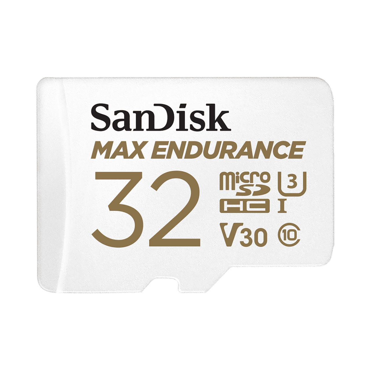 A large main feature product image of SanDisk MAX ENDURANCE 32GB microSDHC U3 V30 UHS-I microSD Card