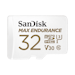 A product image of SanDisk MAX ENDURANCE UHS Class 3 microSD Card 32GB