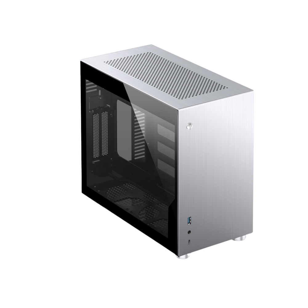 Jonsbo V10 Tempered Glass SFF Tower Case Silver
