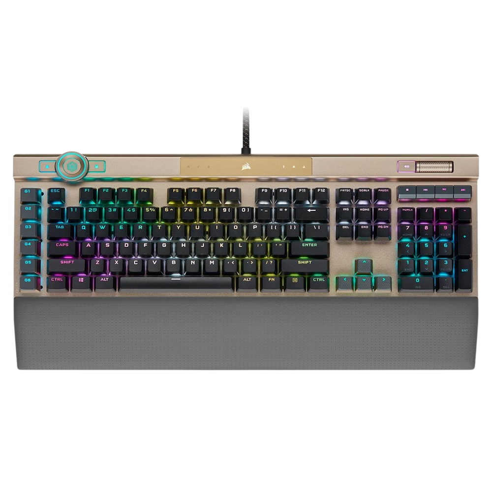 Corsair K100 RGB Optical-Mechanical Gaming Keyboard - Midnight Gold