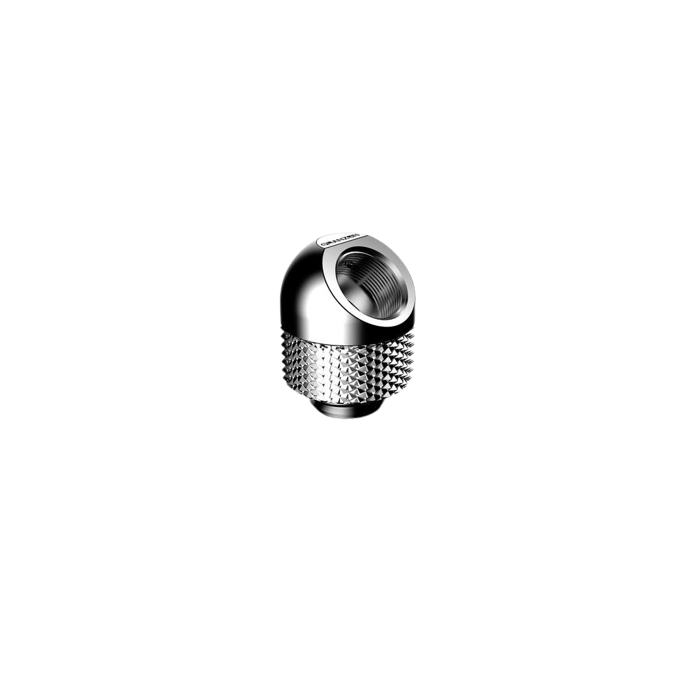 Bykski GD-45 Granzon G 1/4in. Male to Female 45 Degree Rotary Elbow Fitting Silver