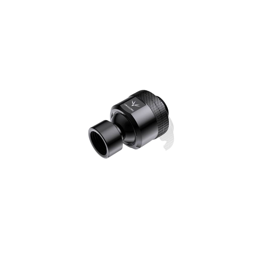 Bykski GD-X Granzon G 1/4in. Male to Female Multi Directional Free Rotary Elbow Fitting Black