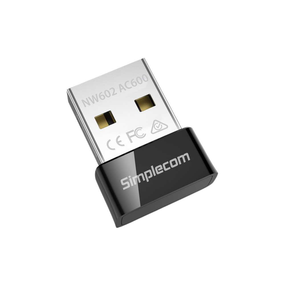 Simplecom NW602 AC600 Dual-Band Nano USB WiFi Adapter
