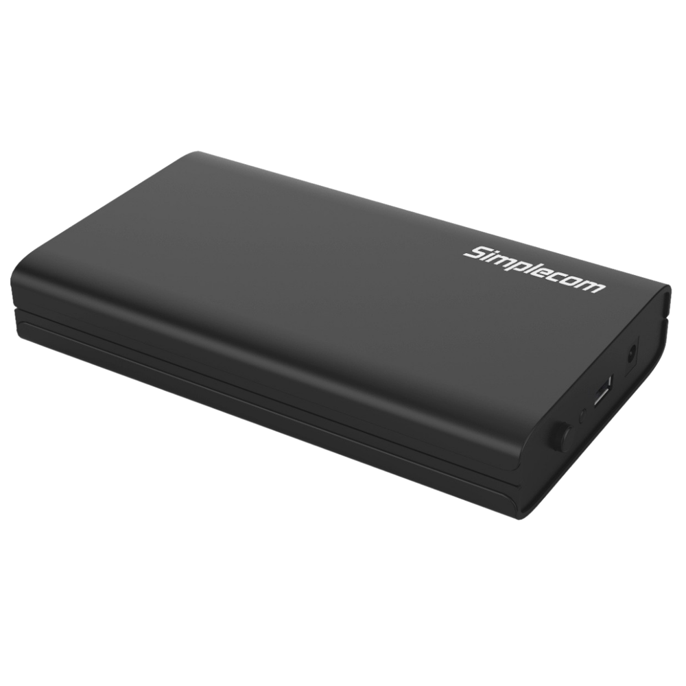 Simplecom SE301-BK 3.5" SATA to USB 3.0 Hard Drive Docking Enclosure - Black