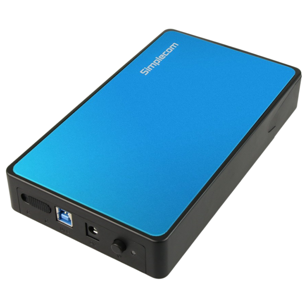 Simplecom SE325 3.5" SATA HDD to USB 3.0 Hard Drive Enclosure - Blue