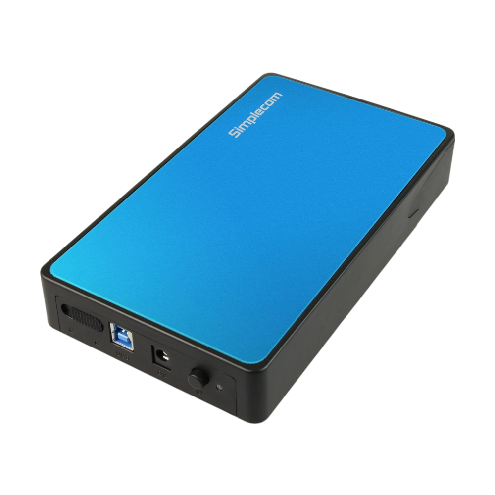 Simplecom SE325 3.5" SATA HDD to USB 3.0 Hard Drive Enclosure - Blue