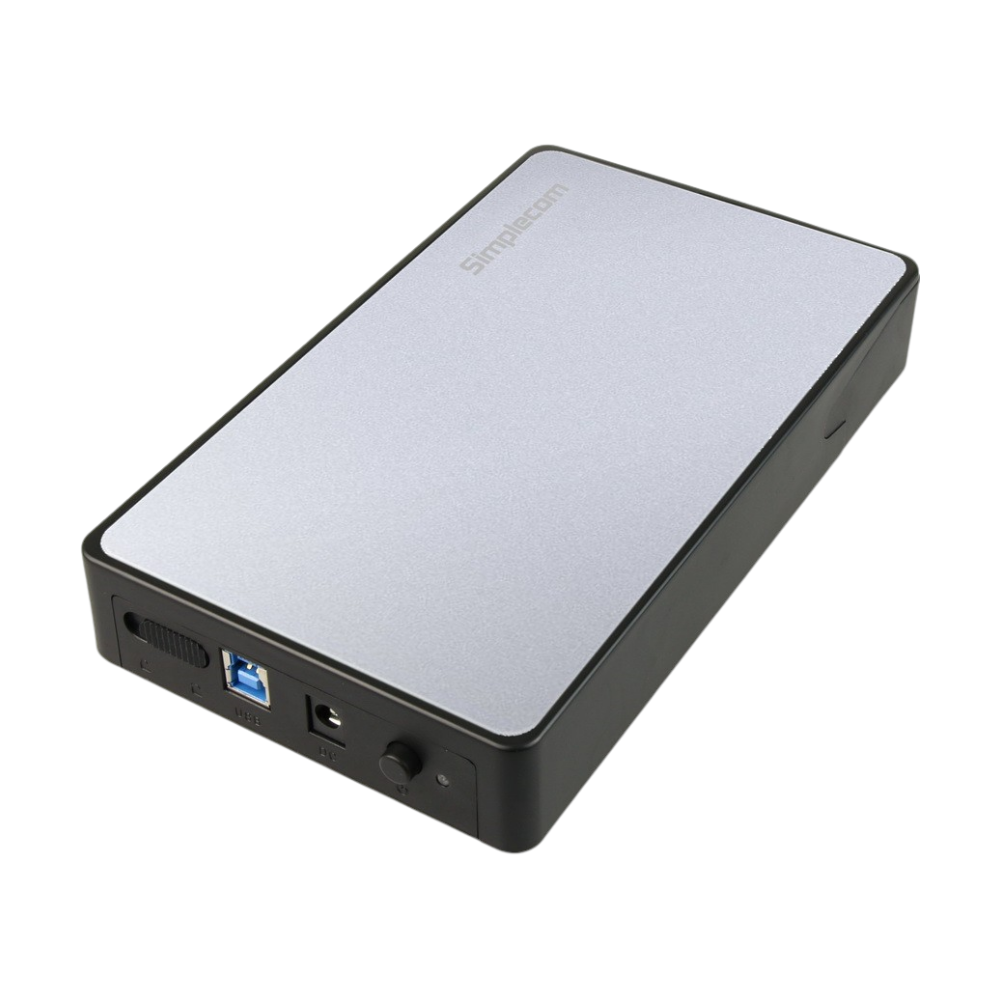 Simplecom SE325 3.5" SATA HDD to USB 3.0 Hard Drive Enclosure - Silver