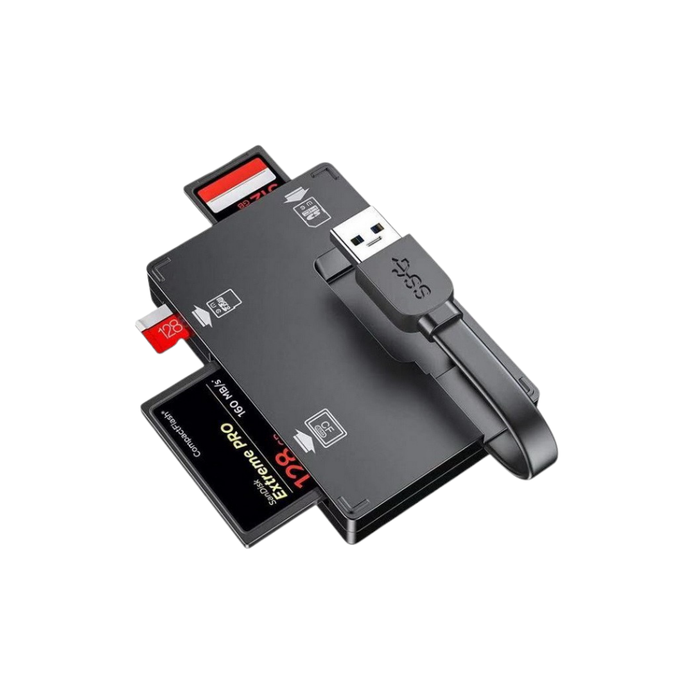 Simplecom CR309 3 Slot USB 3.0 Card Reader with Card Storage Case