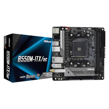 Product image of ASRock B550M-ITX/ac AM4 mITX Desktop Motherboard - Click for product page of ASRock B550M-ITX/ac AM4 mITX Desktop Motherboard