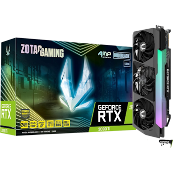 Product image of ZOTAC GeForce RTX 3090 Ti Gaming AMP Extreme Holo 24GB GDDR6X - Click for product page of ZOTAC GeForce RTX 3090 Ti Gaming AMP Extreme Holo 24GB GDDR6X