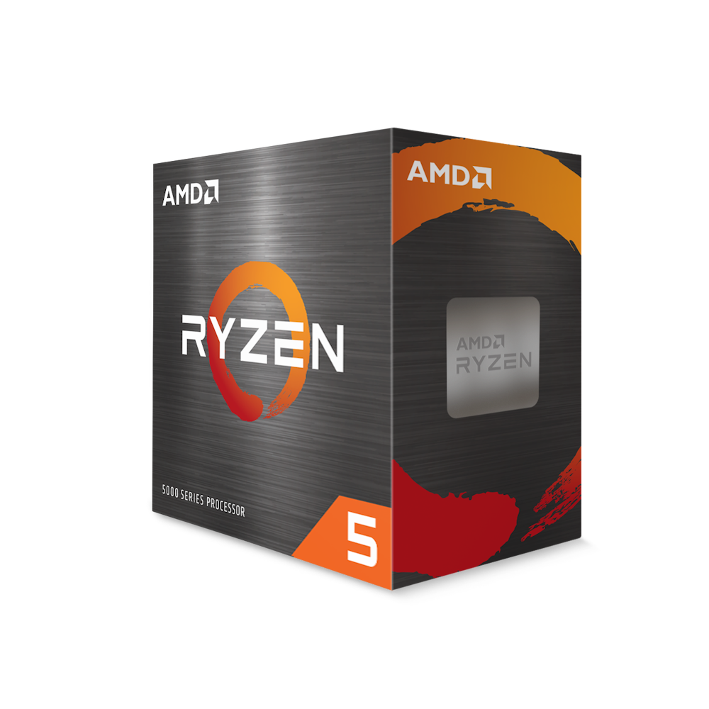 A large main feature product image of AMD Ryzen 5 5500 6 Core 12 Thread Up To 4.2Ghz AM4 - With Wraith Stealth Cooler