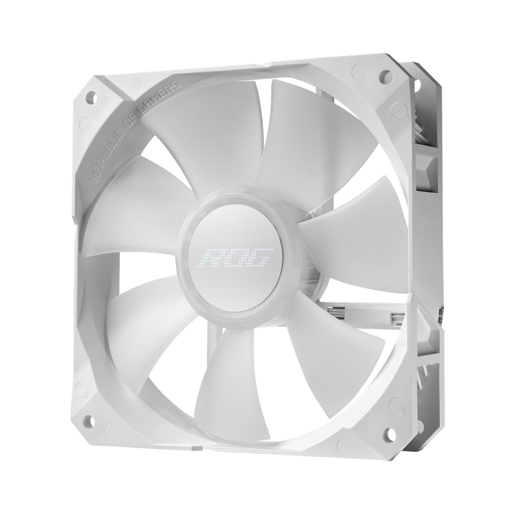 A large main feature product image of ASUS ROG Strix LC II 360 ARGB 360mm AIO CPU Cooler - White