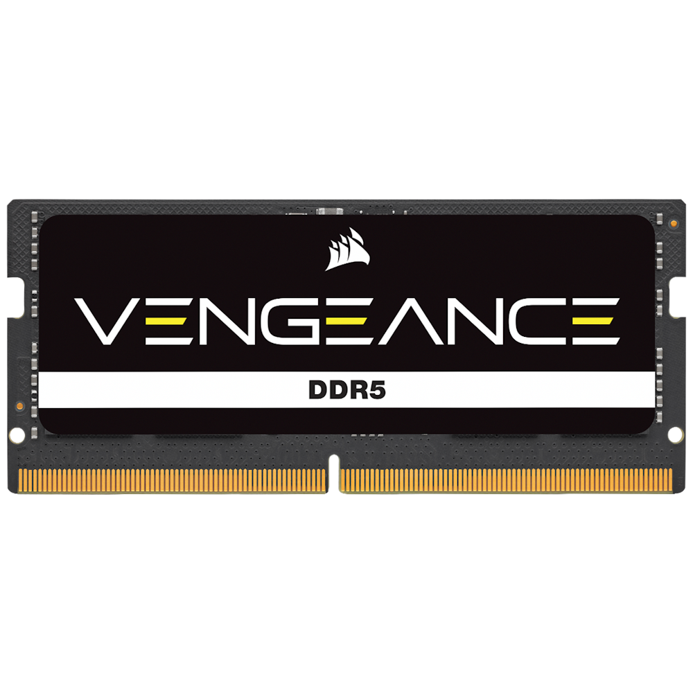 A large main feature product image of Corsair 32GB Kit (2x16GB) DDR5 Vengeance SODIMM C40 4800MT/s