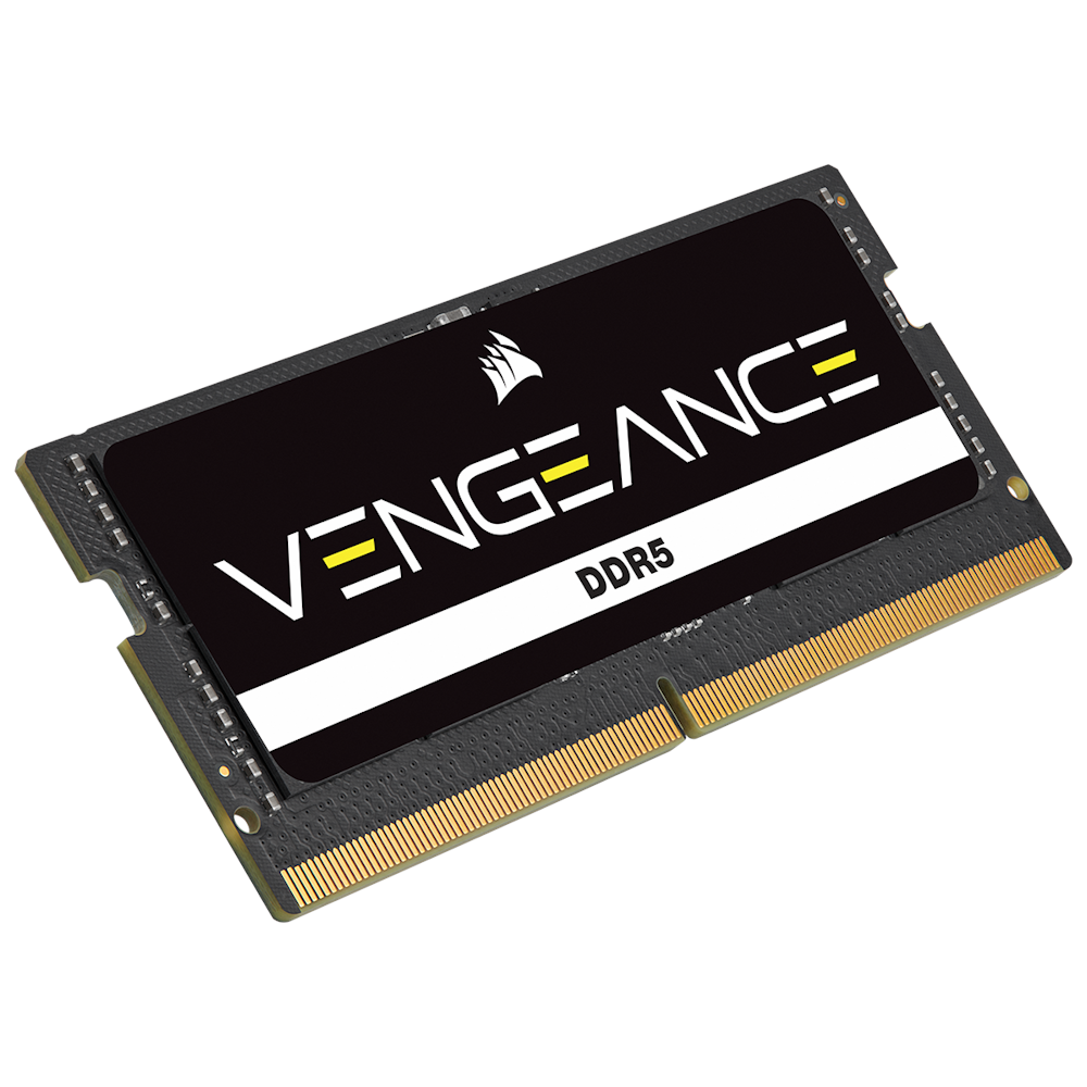 A large main feature product image of Corsair 32GB Kit (2x16GB) DDR5 Vengeance SODIMM C40 4800MT/s