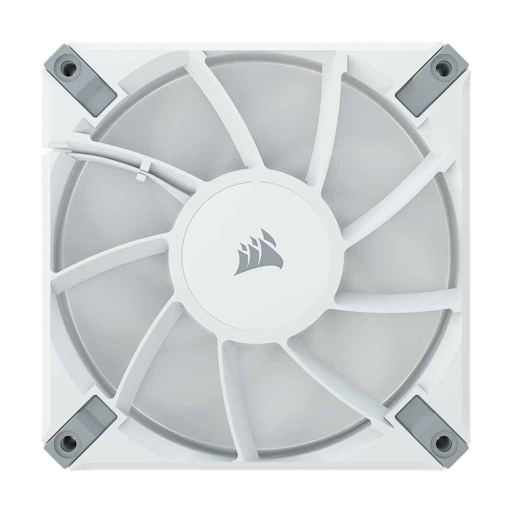 A large main feature product image of Corsair AF120 ELITE High-Performance 120mm PWM Fluid Dynamic Bearing Fan — White