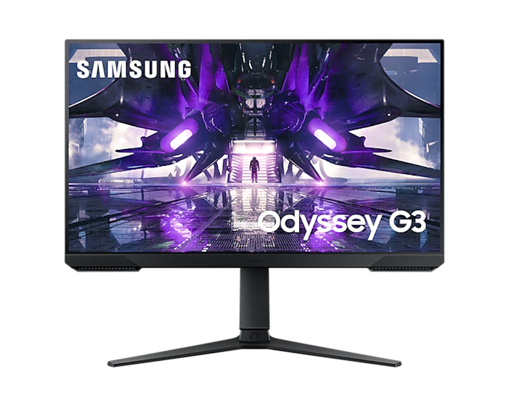 A large main feature product image of Samsung Odyssey G3 G32A 27" FHD 165Hz VA Monitor