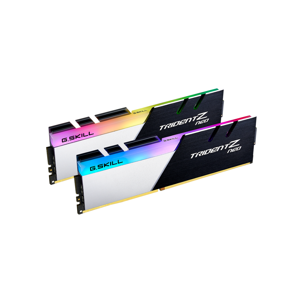 A large main feature product image of G.Skill 16GB Kit (2x8GB) DDR4 Trident Z RGB Neo C16 3600Mhz - Black