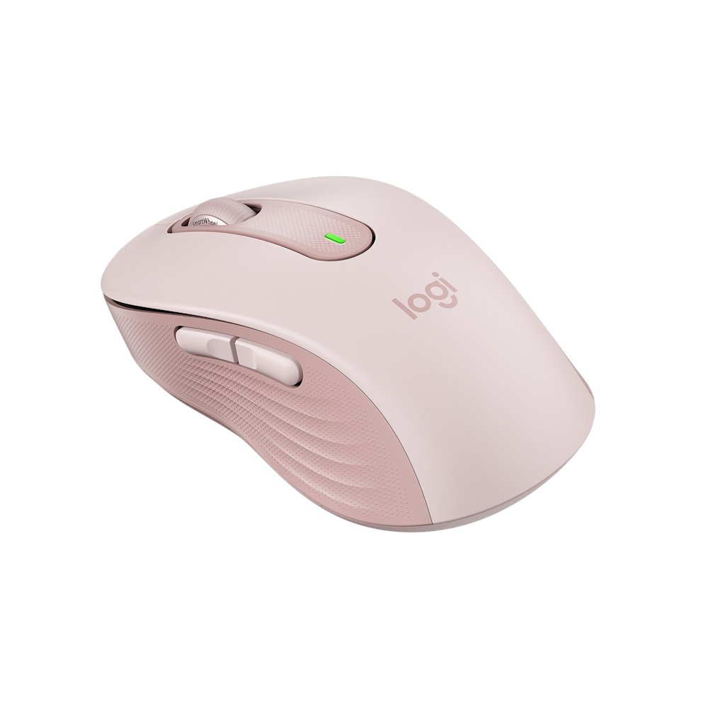 A large main feature product image of Logitech Signature M650 Wireless Mouse Rose