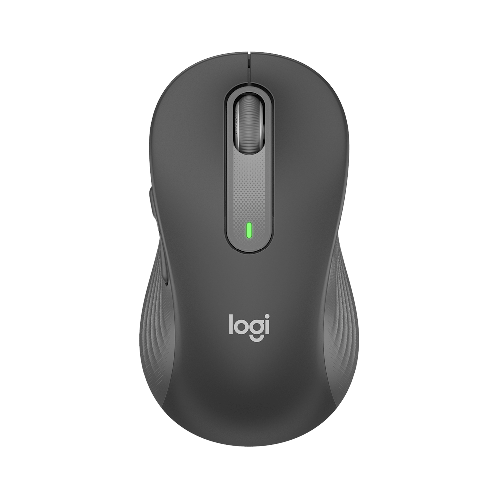 A large main feature product image of Logitech Signature M650 Wireless Mouse Graphite