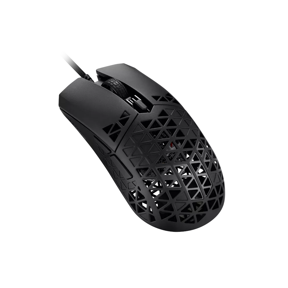 A large main feature product image of ASUS TUF Gaming M4 Air Gaming Mouse