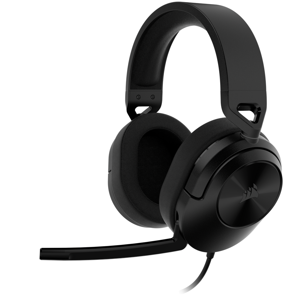 A large main feature product image of Corsair HS55 STEREO Wired Gaming Headset (Carbon)