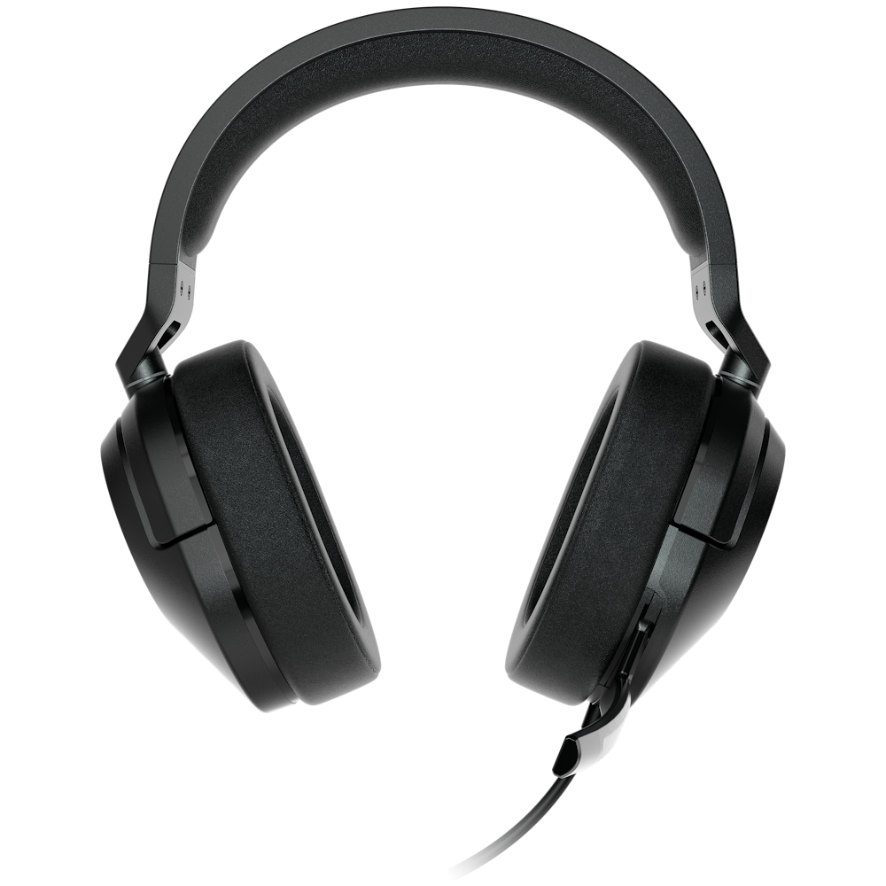 A large main feature product image of Corsair HS55 STEREO Wired Gaming Headset (Carbon)