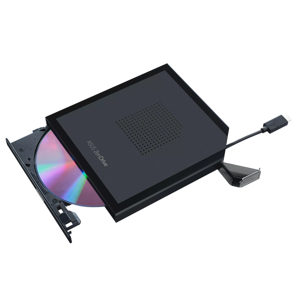 A large main feature product image of ASUS ZenDrive V1M External USB-C DVD Writer