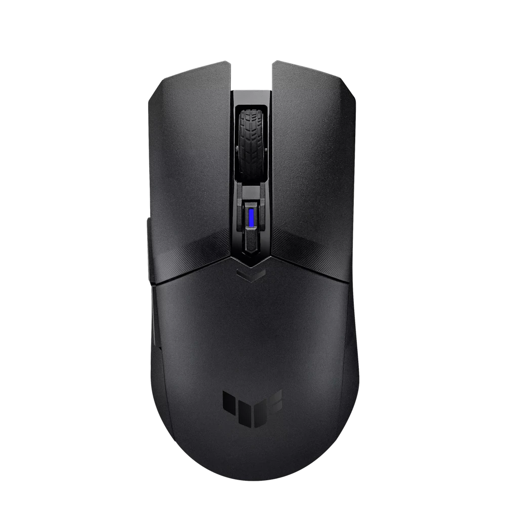 A large main feature product image of ASUS TUF Gaming M4 Wireless Gaming Mouse
