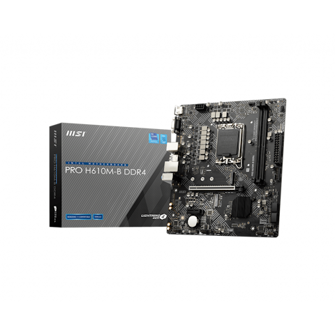 MSI PRO H610M-B DDR4 LGA1700 mATX Desktop Motherboard
