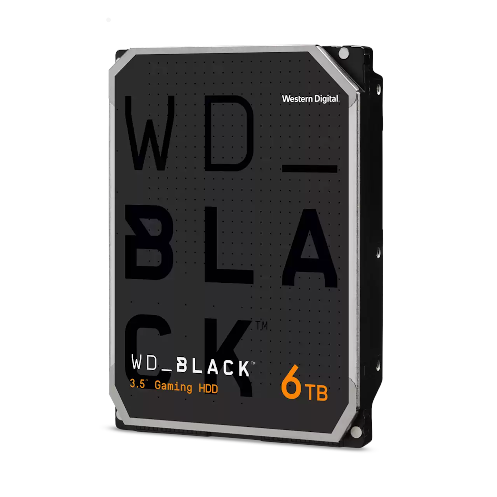 A large main feature product image of WD_BLACK 3.5" Gaming HDD - 6TB 128MB