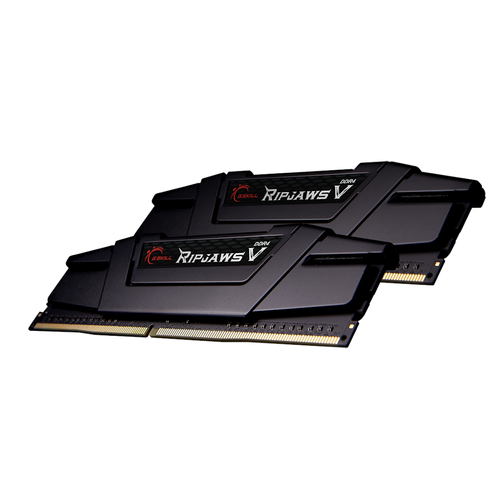 A large main feature product image of G.Skill 32GB Kit (2x16GB) DDR4-Ripjaws V C16 3200MHz - Black