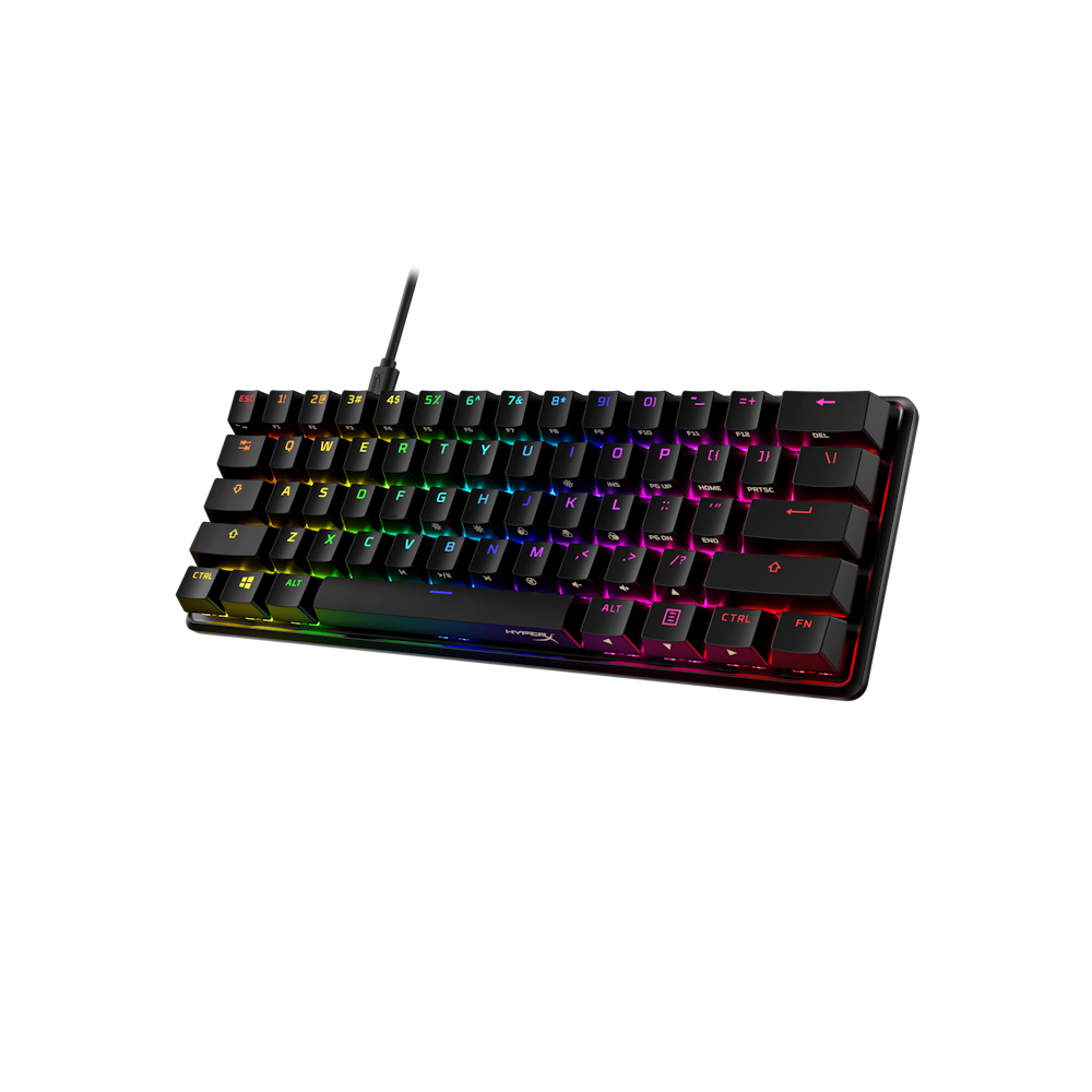A large main feature product image of HyperX Alloy Origins 60 - Compact Mechanical Keyboard (HyperX Aqua Switch)